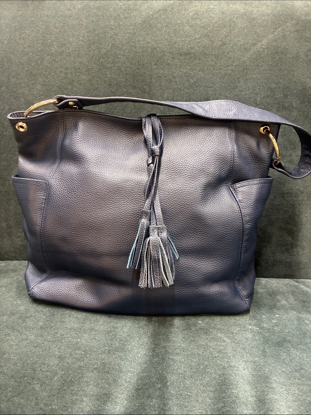 LAGGO Navy Pebble Hobo bag